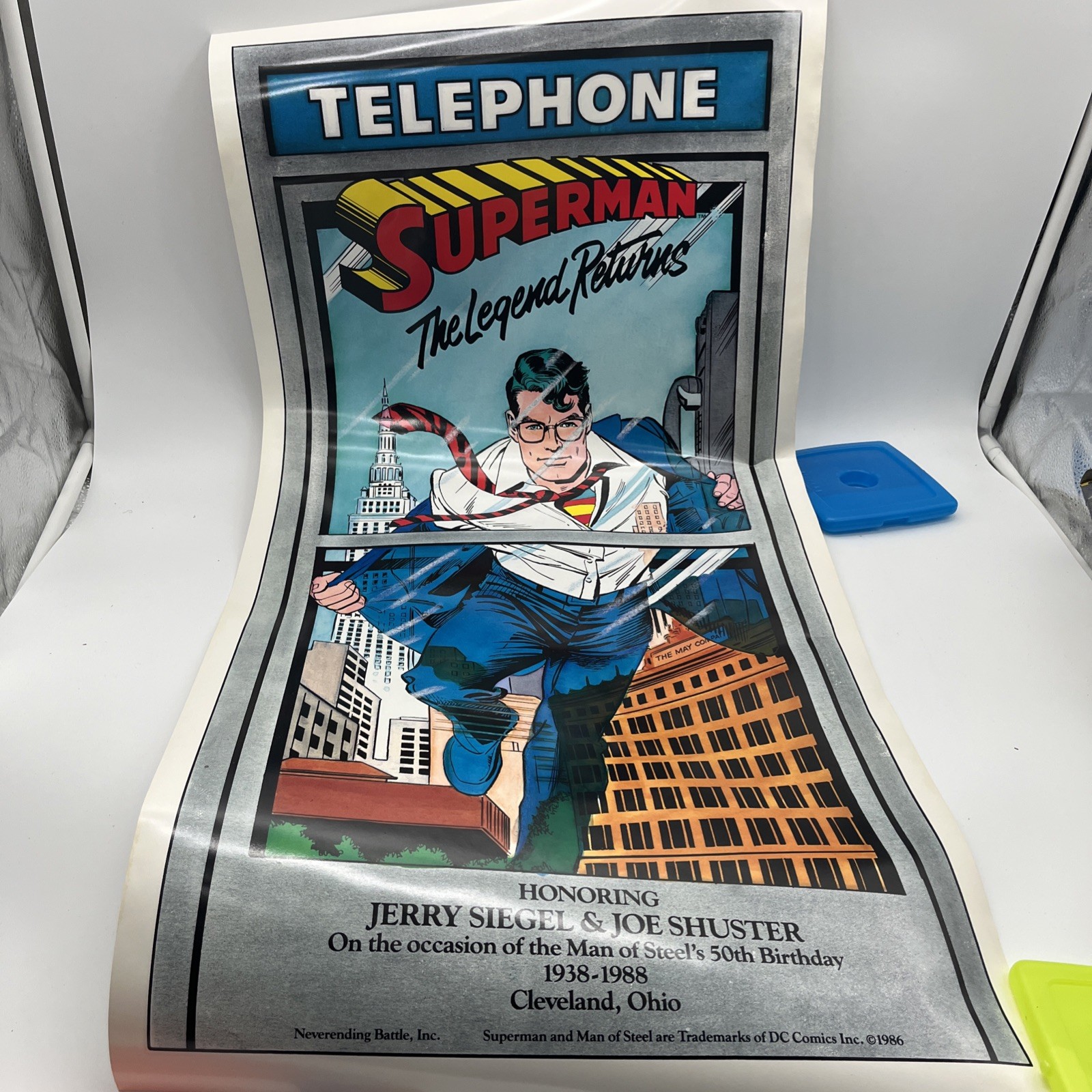 Superman - Legend Returns 1988 50th Anniversary Poster’s, DC Comics, Dbl. side