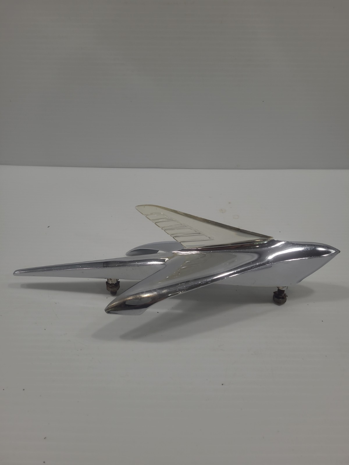 1951 Ford Shoebox Jet Plane Hood Ornament Complete w/ Studs Cannon 1A-16851