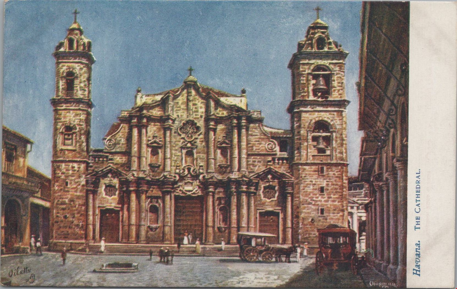 Tucks Postcard The Cathedral Havana Cuba 