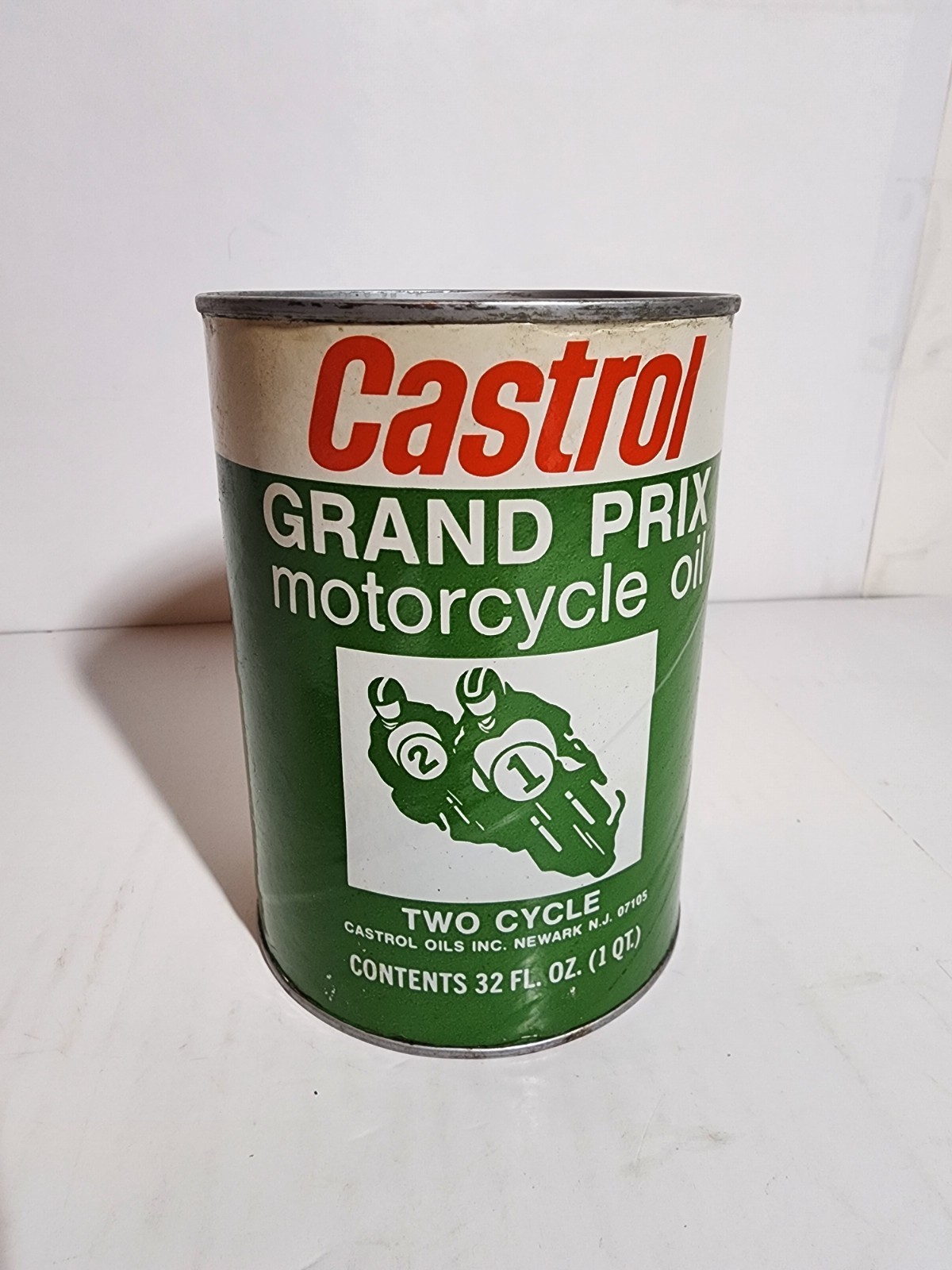 Vintage Castrol Grand Prix Motorcycle 2 Stroke SAE30 Motor Oil Can Sealed