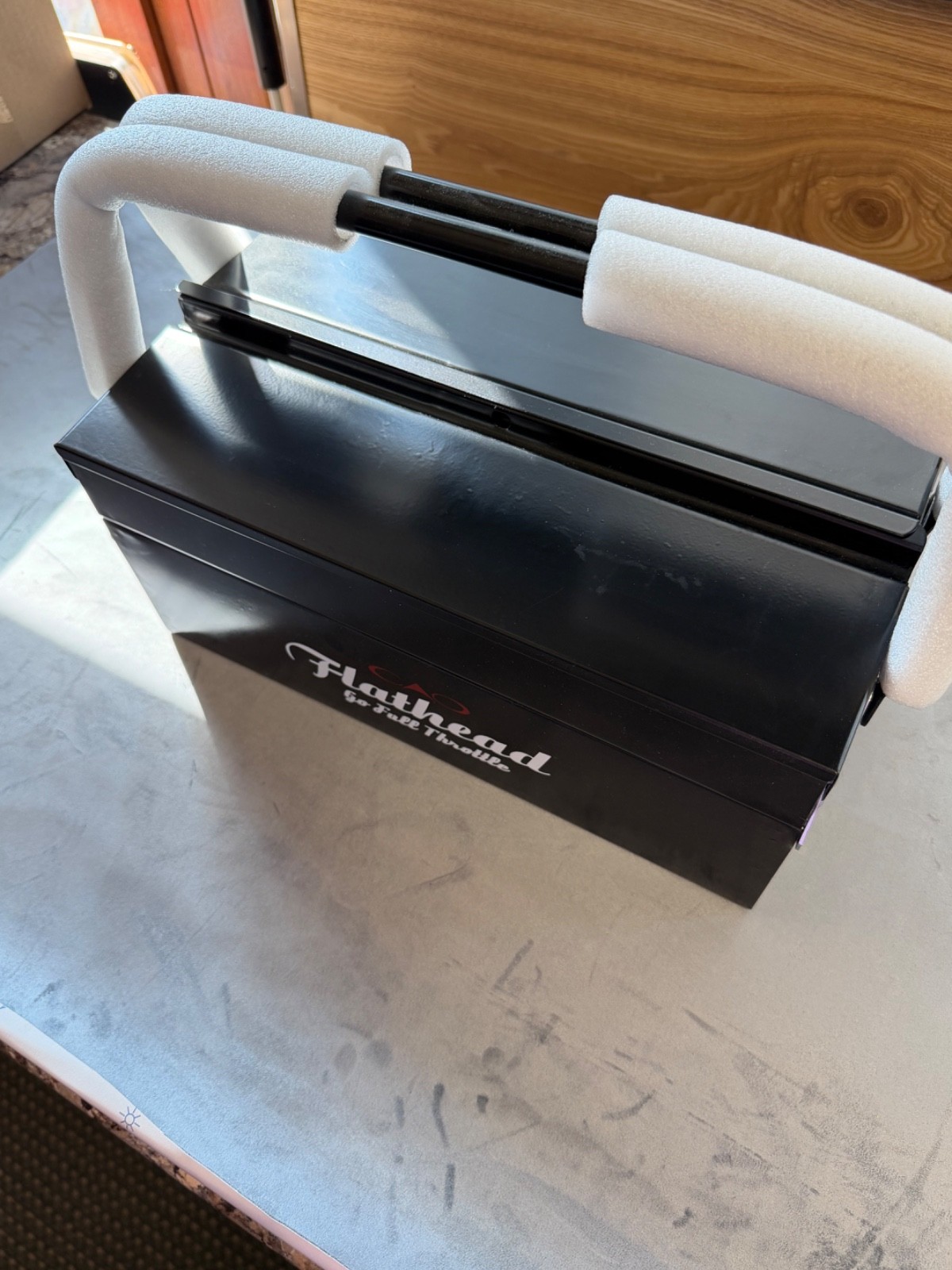 CAO Flathead Cigars Black Metal Tool Box, NEW