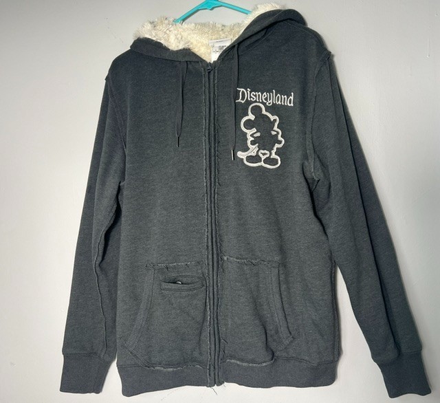 Disney Parks Disneyland 55th Anniversary Sherpa Lined Full Zip Hoodie Size XL