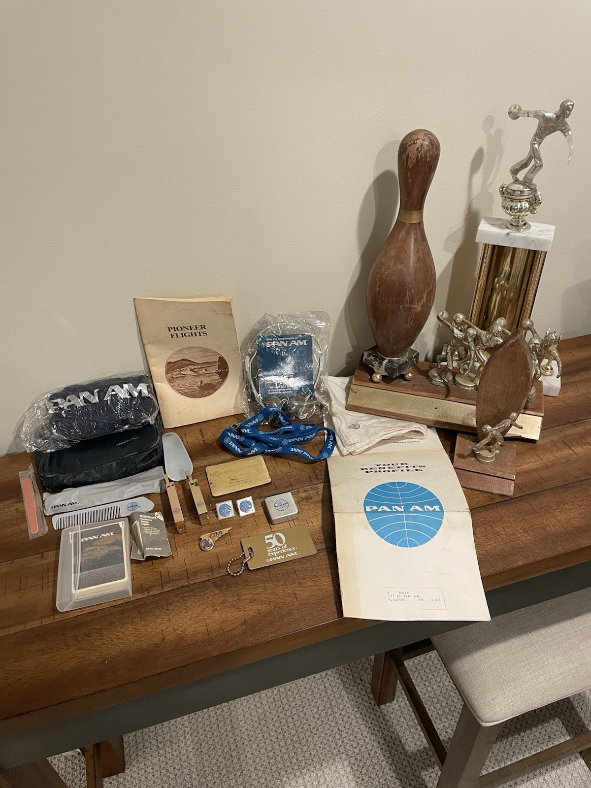 Vintage Pan Am Pilots Pin, Cards, Paper Items, Trophy, Lighters Cool Pieces Vintage Pan Am Pilots Pin, Cards, Paper Items, Trophy, Lighters Cool Pieces