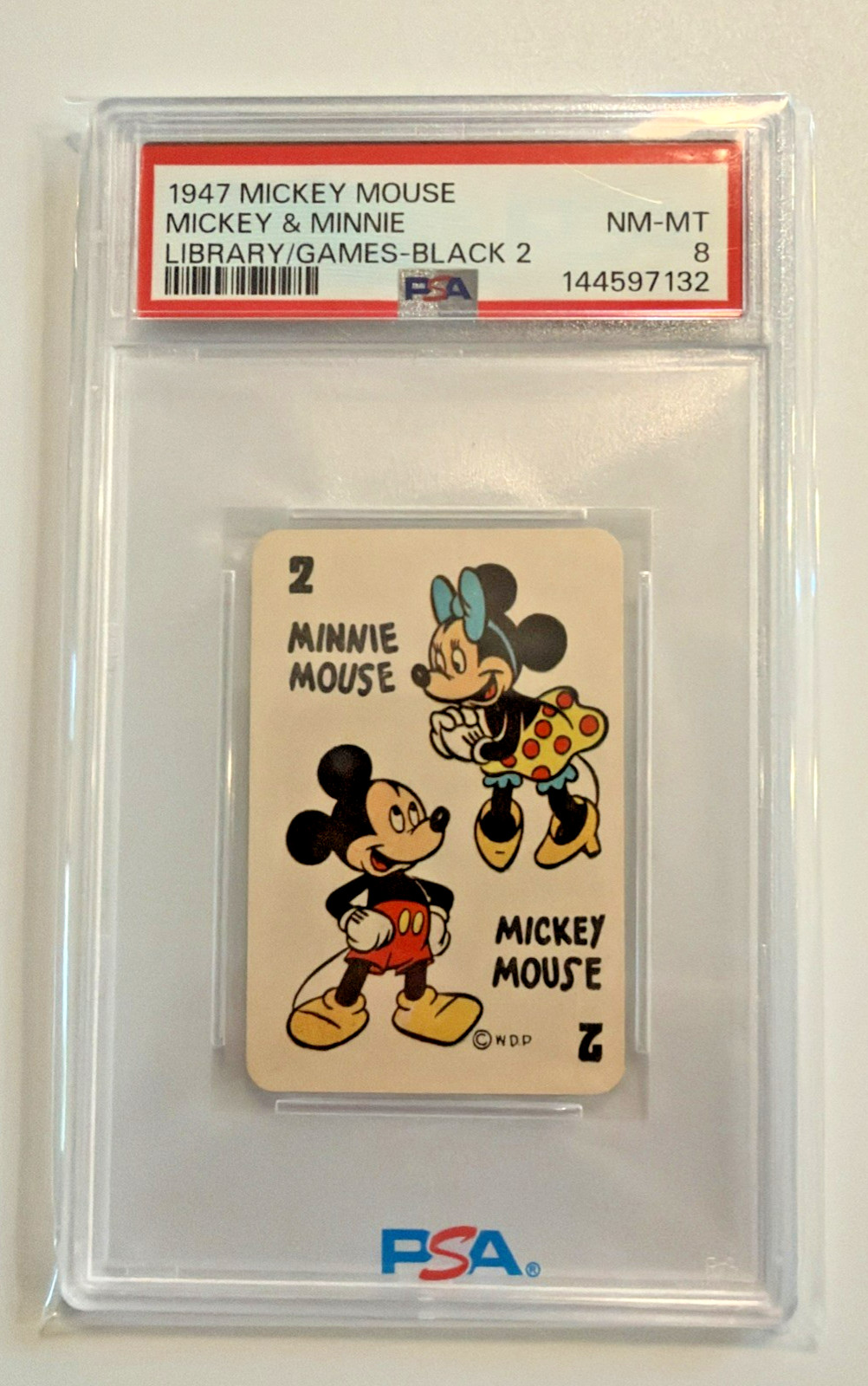 1947 Mickey Mouse & Minnie Library Games Black #2 PSA 8 NM-MT Disney Russell