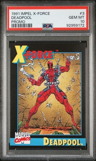 1991 IMPEL DEADPOOL X-FORCE ROOKIE CARD 1ST APP #3 PROMO PSA 10 VERY LOW POP 