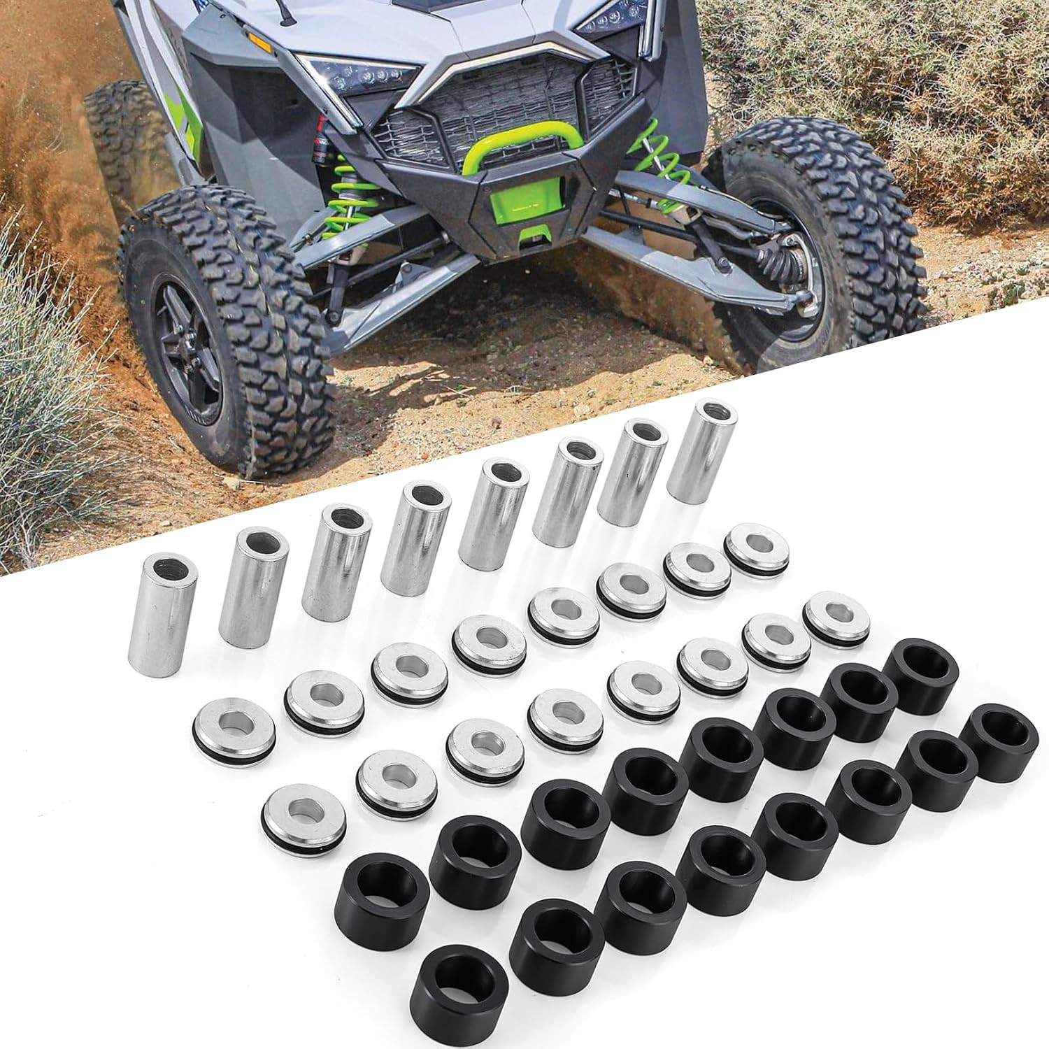 Front Suspension A-Arm Bushings Kit Fit for Polaris Pro R/Turbo R