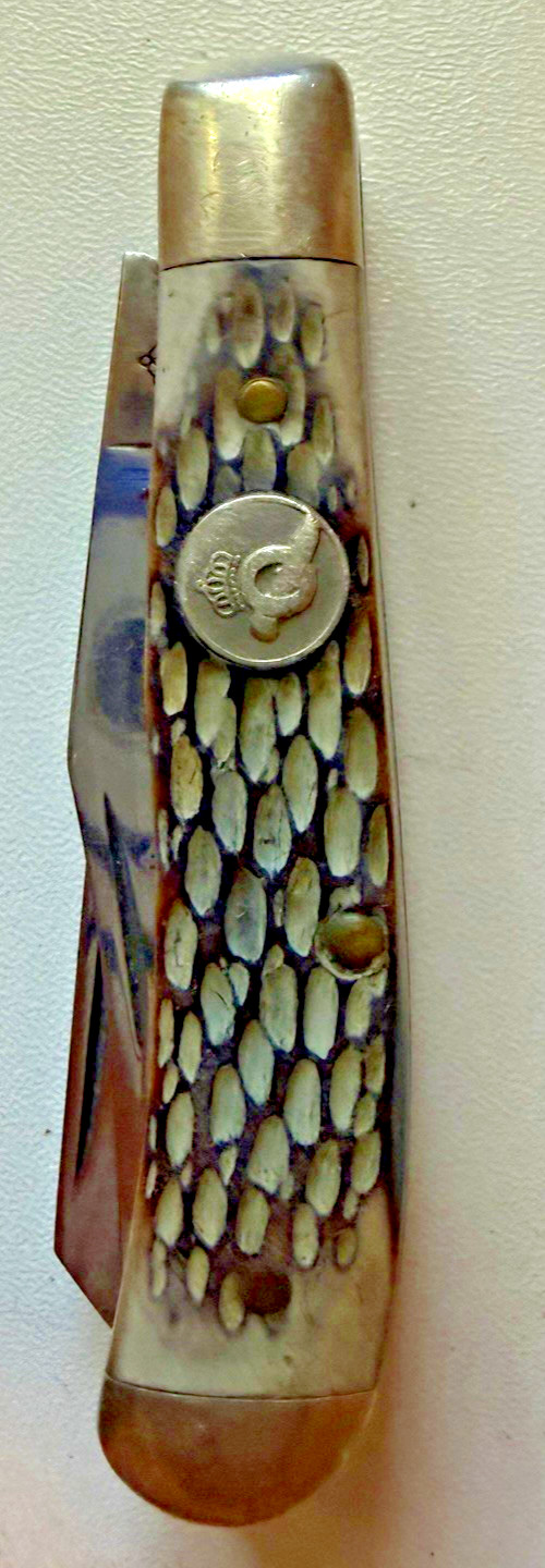 Vintage 1993 Queen Cutlery #10 Heavy Duty Jack 2 Blade Winterbottom Pocket Knife