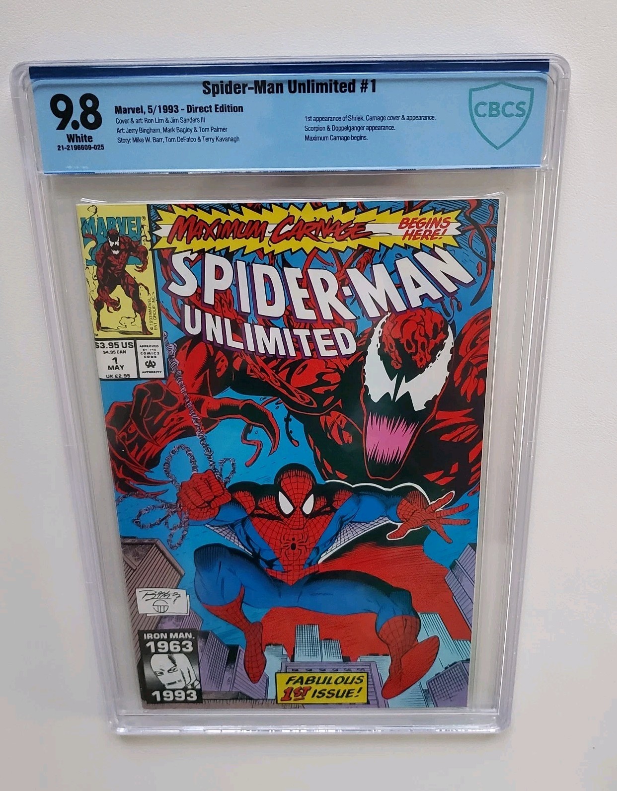 🕷️ Spider-Man Unlimited #1 (1993) — CBCS 9.8 White Pages — 1st Appearance 