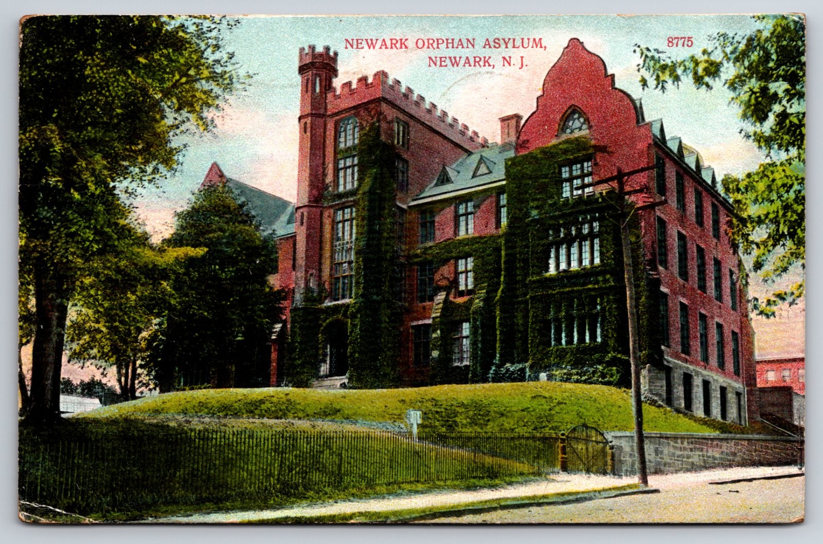 Newark Orphan Asylum Newark New Jersey Postcard