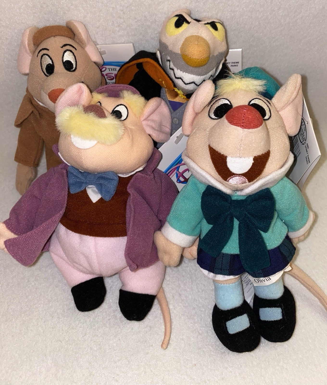 Disney Store Vintage 1986 The Great Mouse Detective Set NWT-7+inch-Collectable