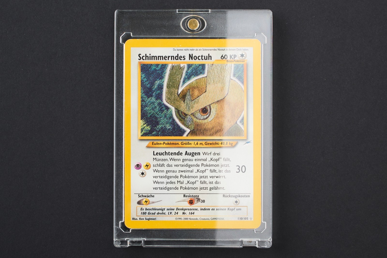 Pokemon Shining Noctowl ⚡️ Neo Destiny 110/105 - Secret Rare Holo - LP German