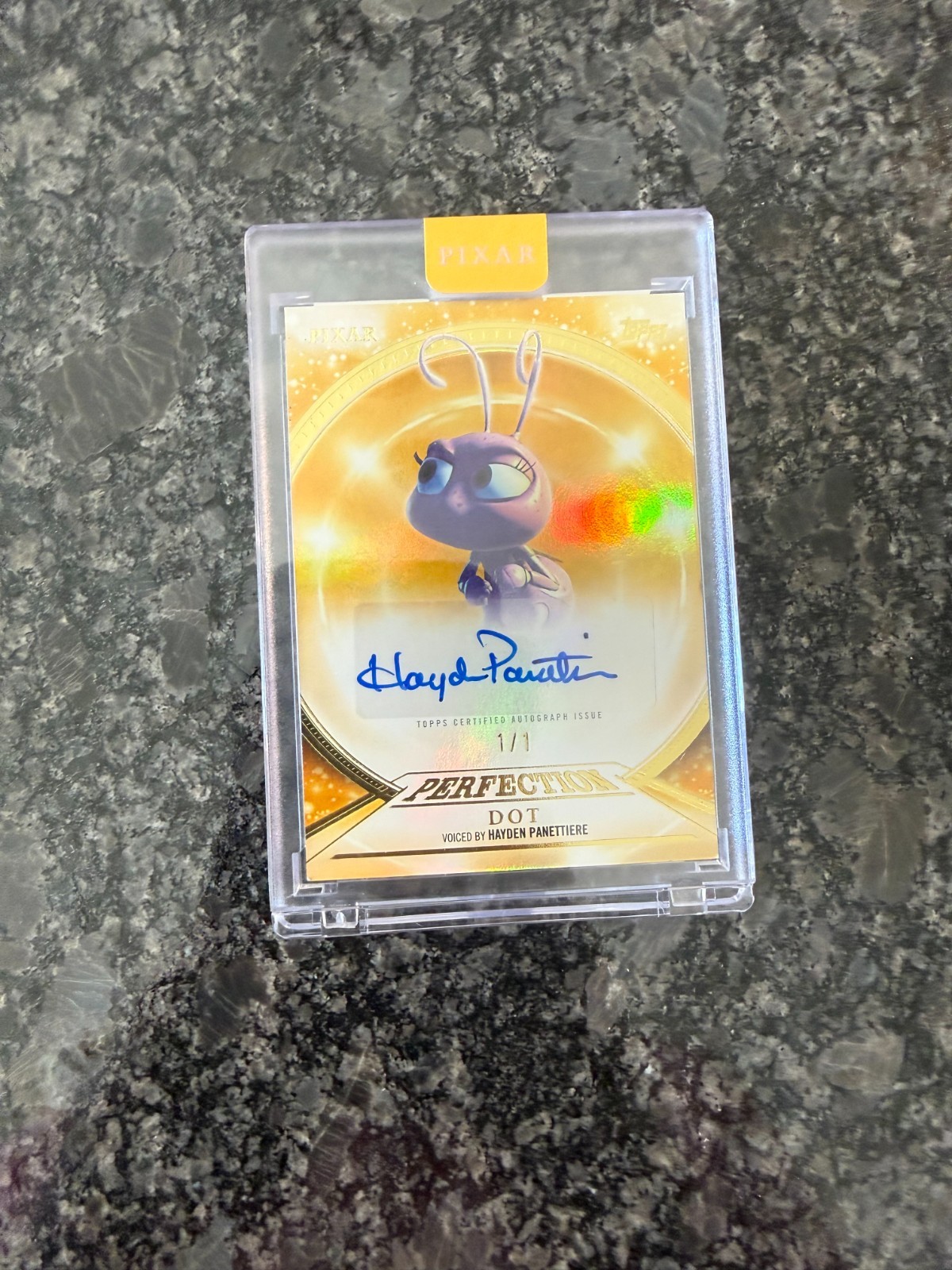 2025 Topps Pixar Gold Pixar Perfection Auto #PPA-HP Dot Hayden Panettiere 1/1