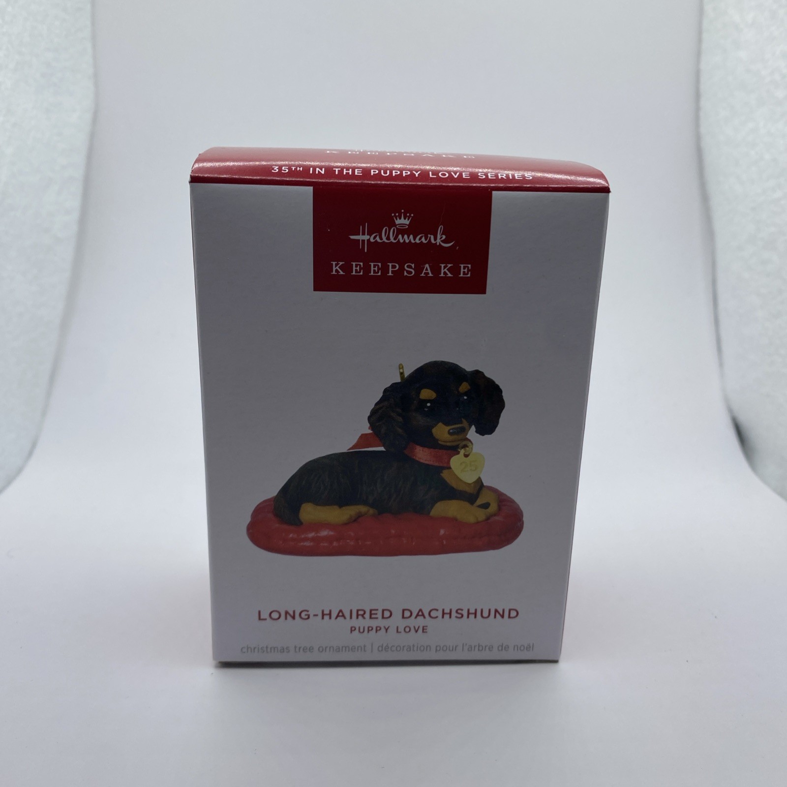 2025 Hallmark Keepsake Ornament 35th In Puppy Love Series Long-Haired Dachshund