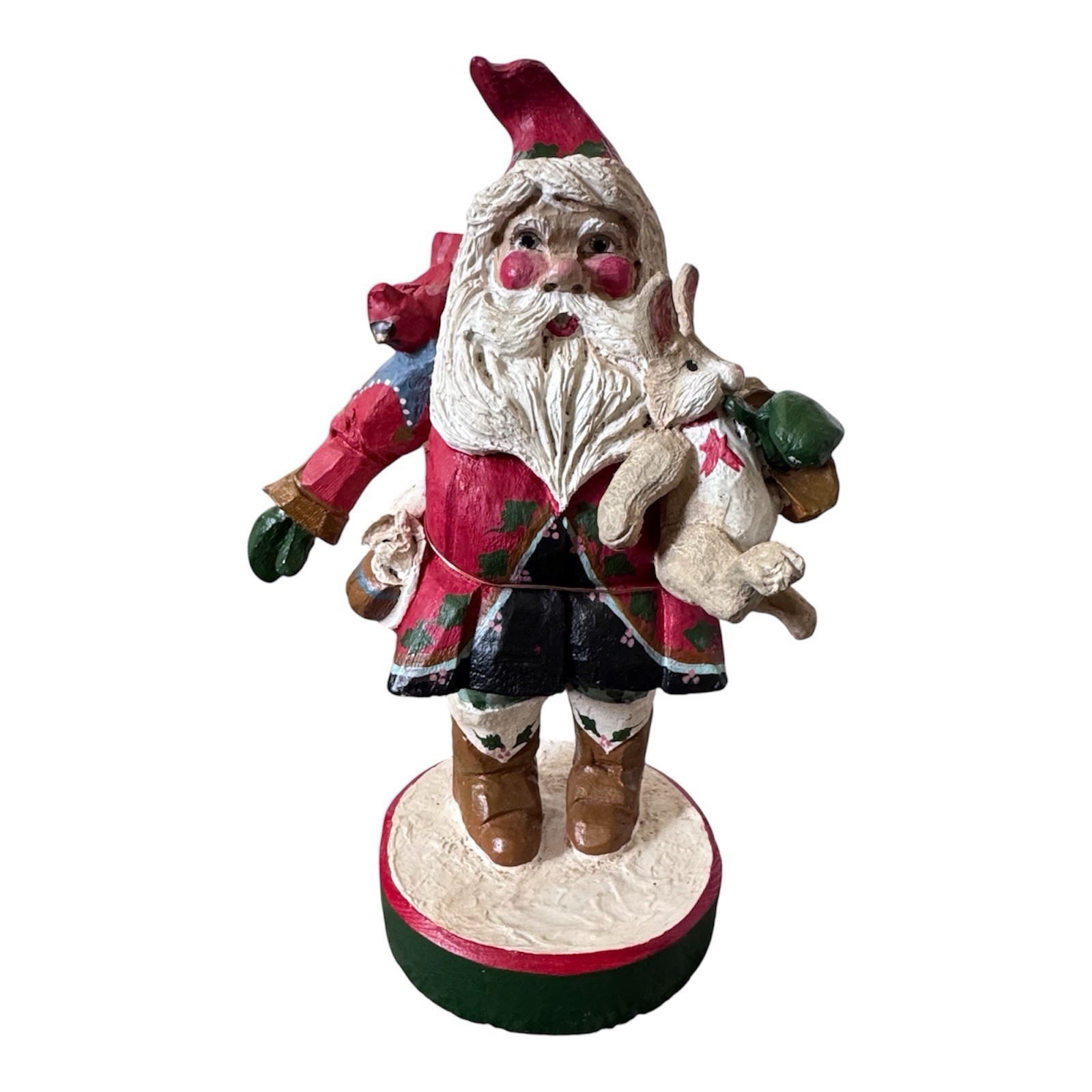 Vintage 1992 House of Hatten Snow Meadows Santa Figurine Denise Calla 13\
