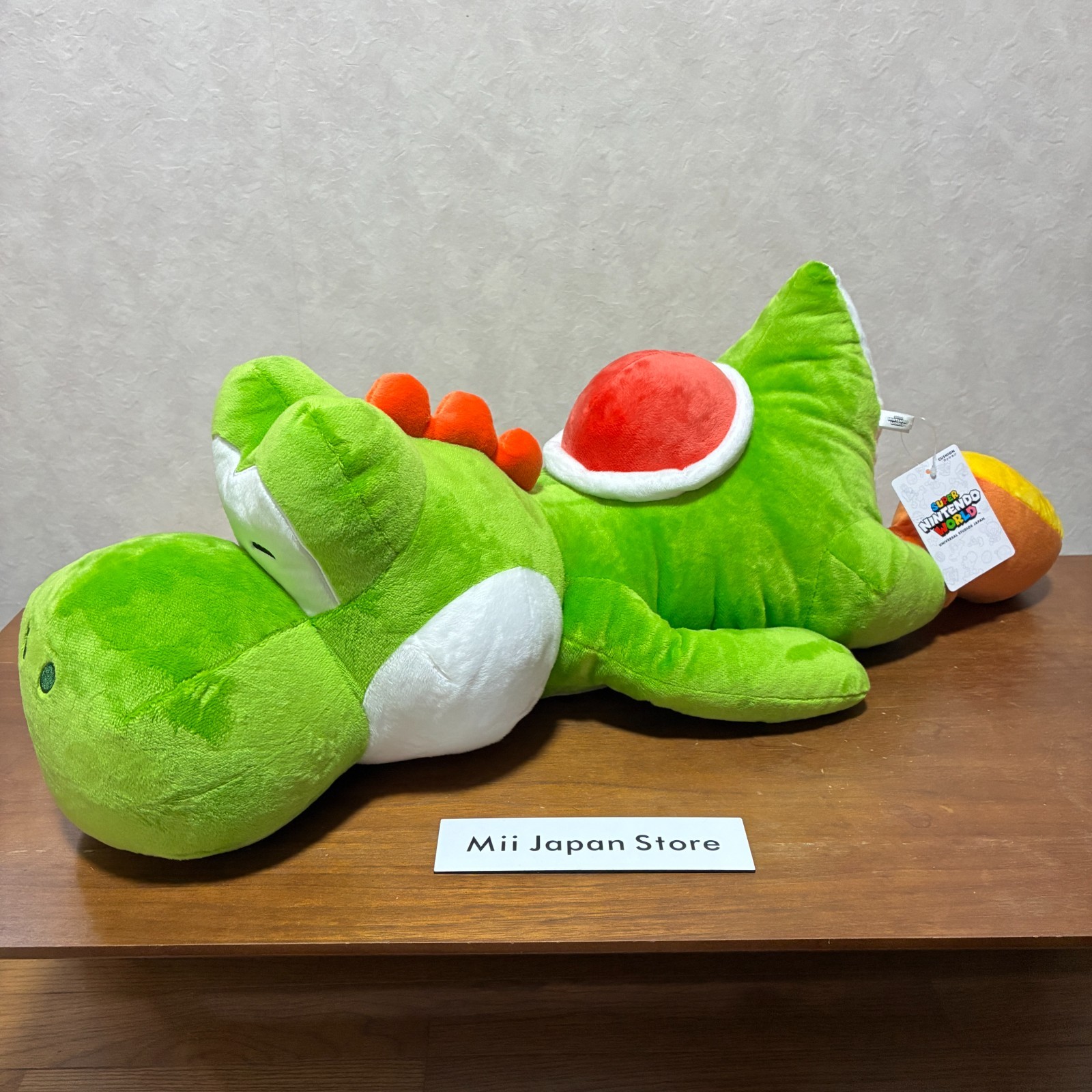 USJ Super Nintendo World Yoshi Cushion Plush Doll Pillow Length 25.3