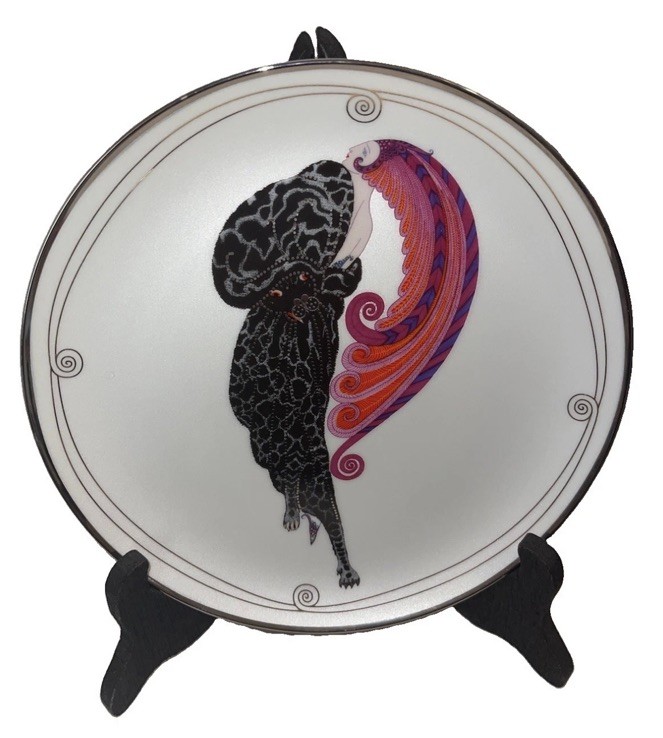 Pretty Vintage House of Erte Art Deco LE Women Plate Franklin Beauty & Beast 
