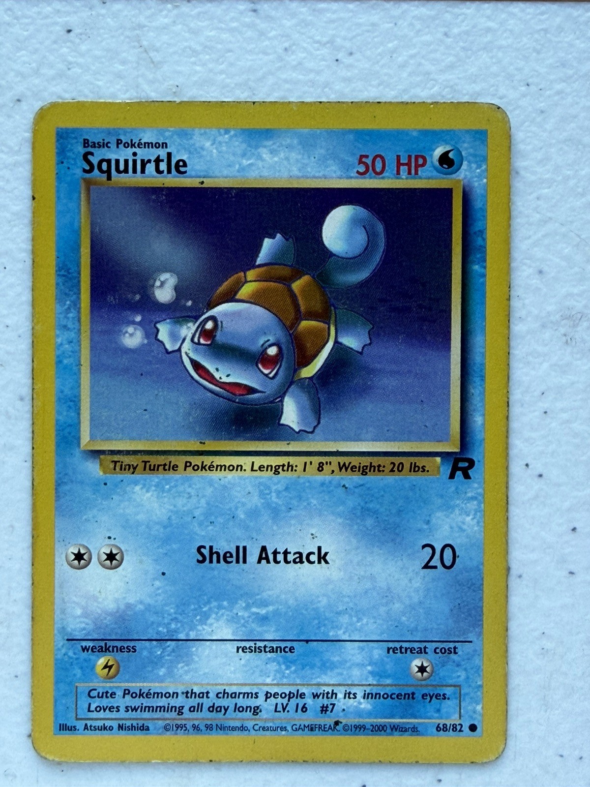 Wizards Team Rocket Squirtle 68/82 Regular Common English 1999