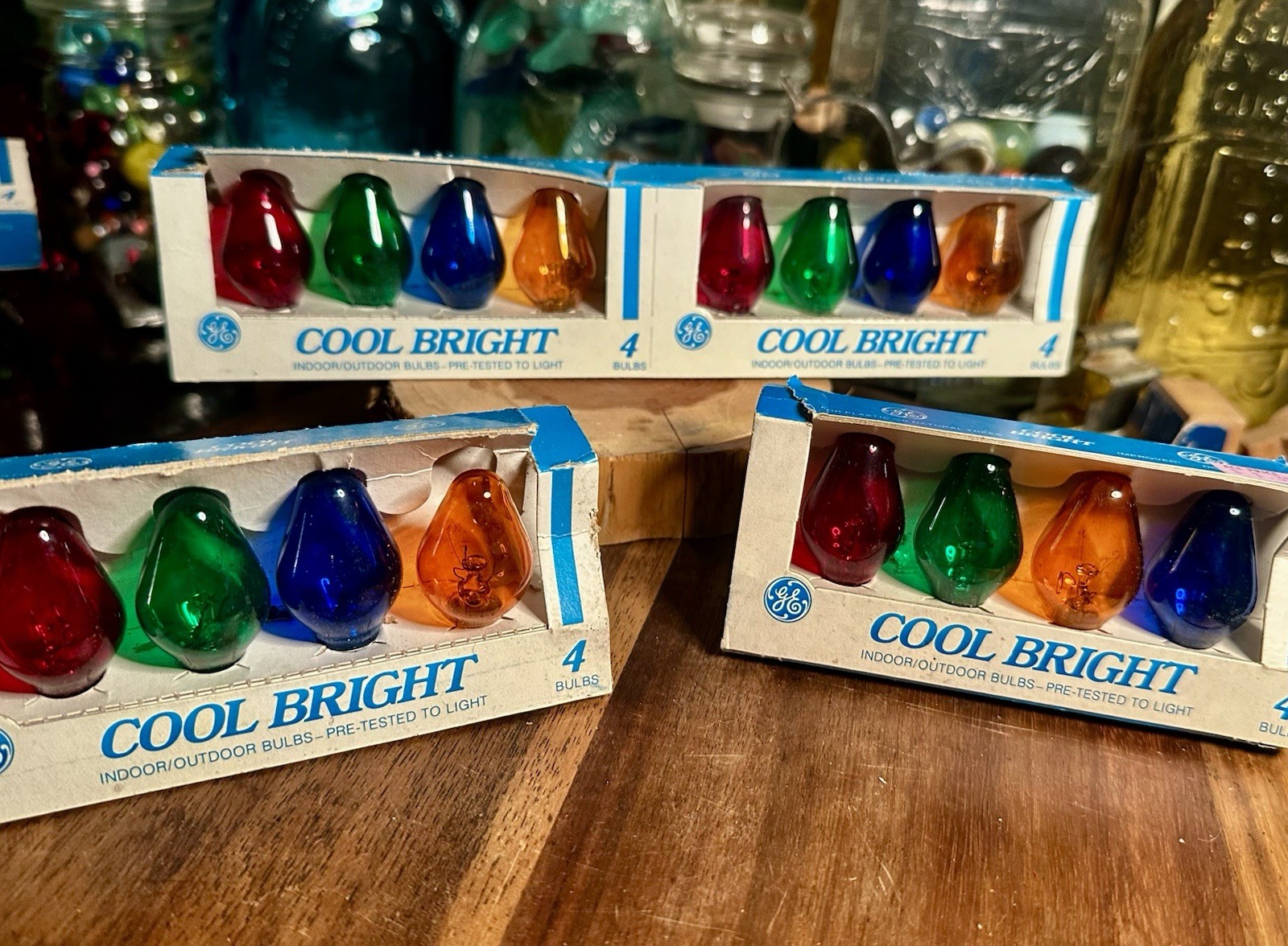Vintage GE Cool Bright C7 Christmas Light Bulbs 5W Multicolor 4 -pks  tested NOS