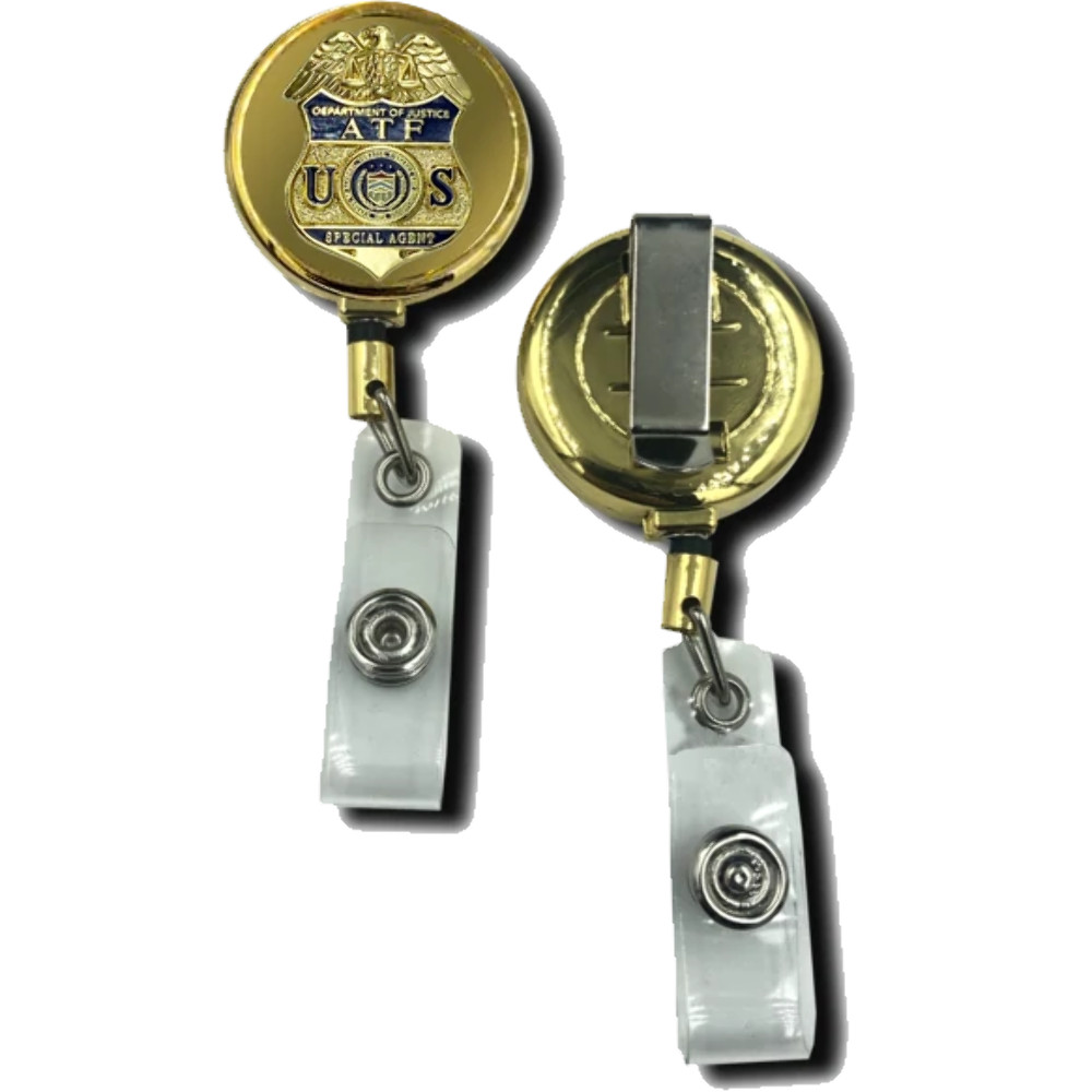 CL-005 ATF Special Agent Retractable ID reel metal ID card holder