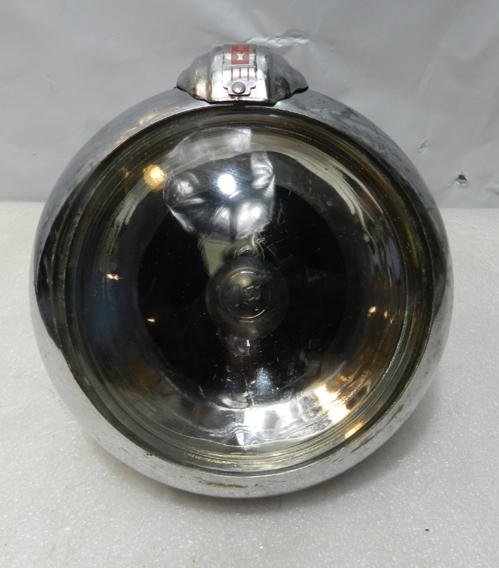 Vintage UNITY MFG Co. Chrome Model H-2 Light Car Truck Spotlight  (C77JJ)