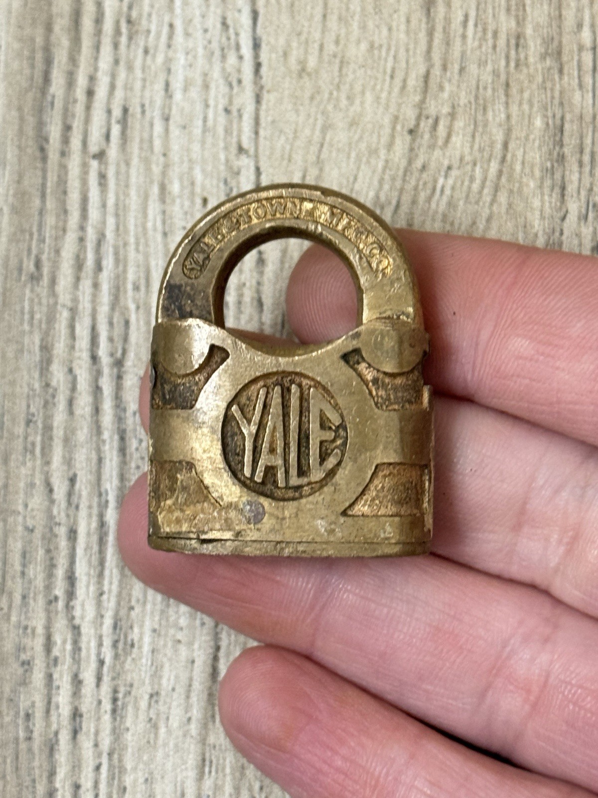 Vintage Antique Small Yale Padlock Lock No Key