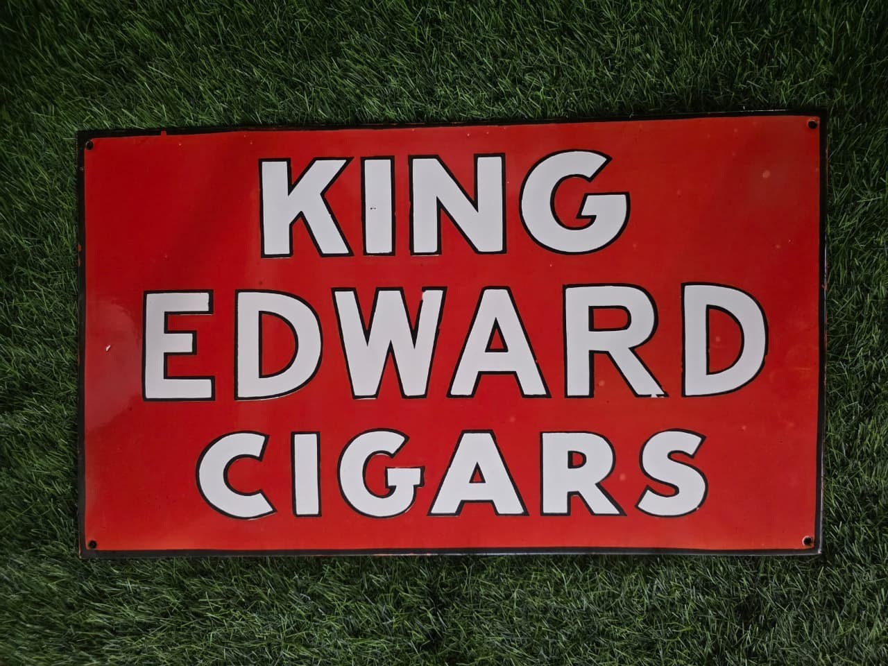 King Edward Cigars Porcelain Advertising Sign 24'' Inches