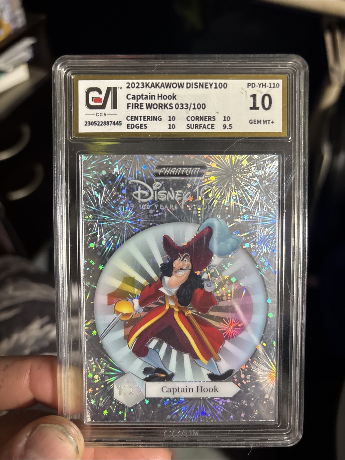 2023 Kakawow Disney 100 Captain Hook Fire Works Gem Mint 10 Pd-yh-110
