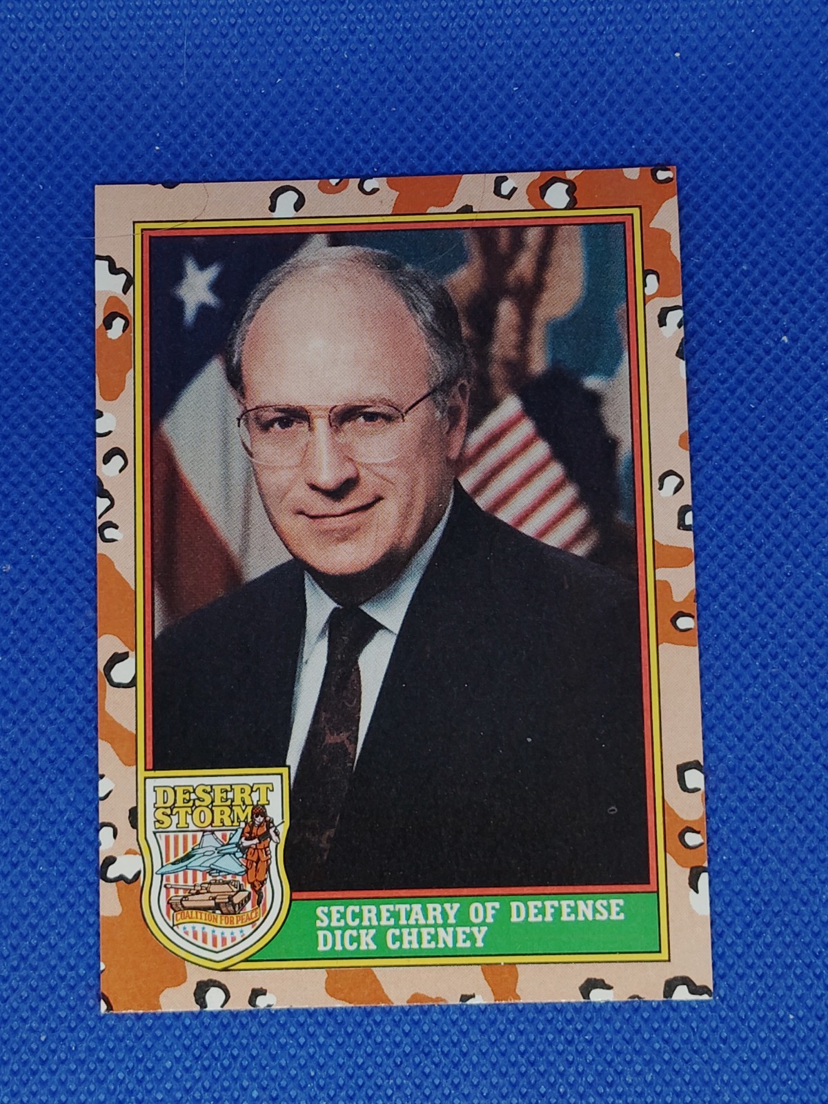Topps 1991 Desert Storm Trading Card #3 Dick Cheney Secretary of Defense