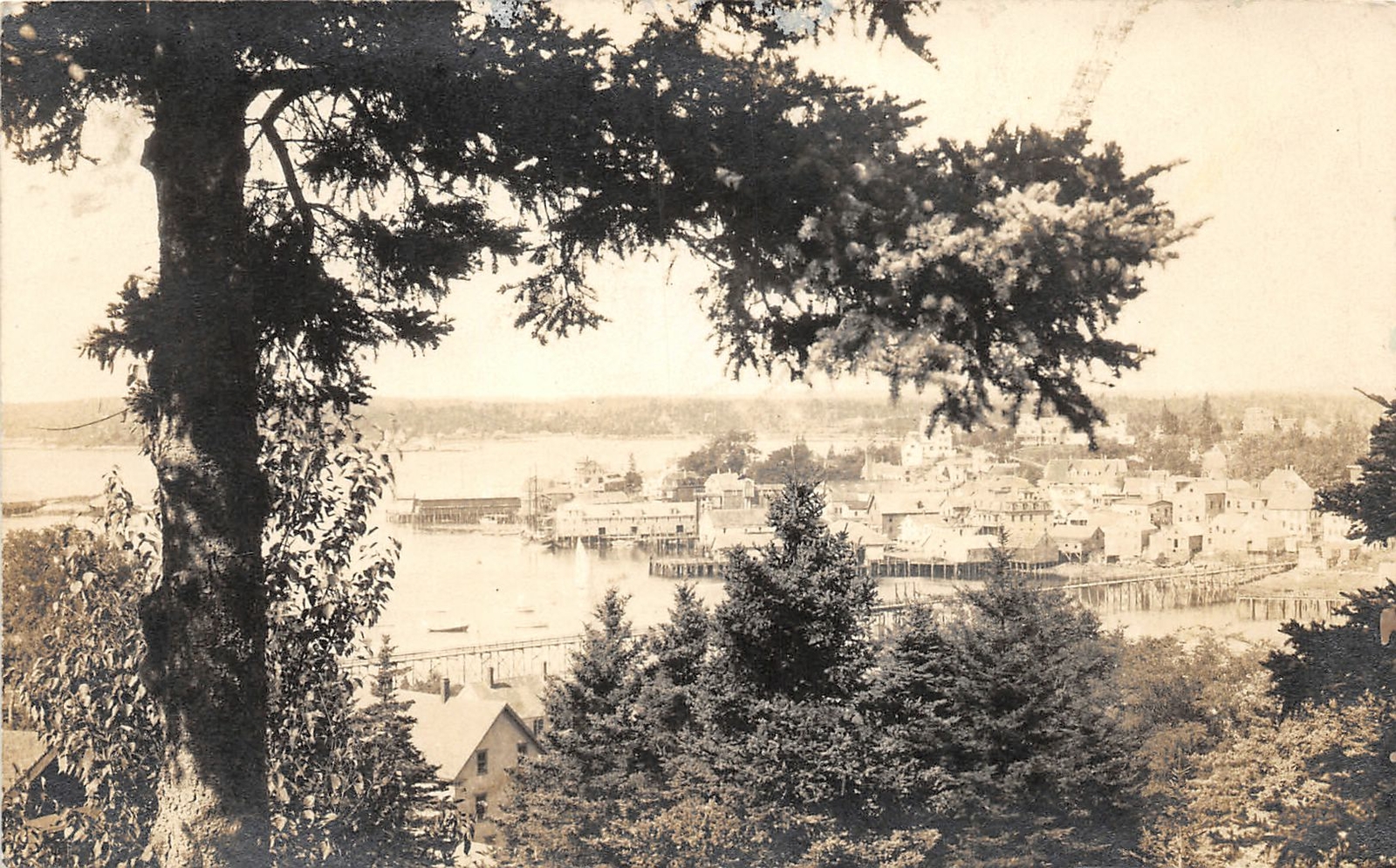 H86/ West Southport Maine RPPC Postcard c1940 Homes Harbor  10