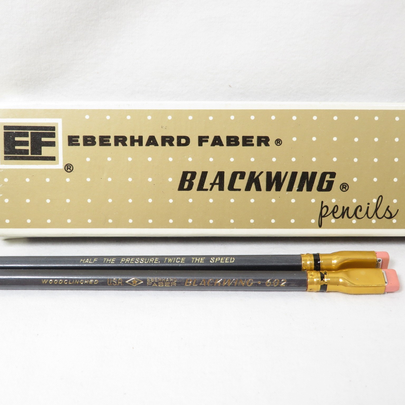 2 Vintage Eberhard Faber Blackwing 602 Pencils Version 6 Unsharpened NO BOX