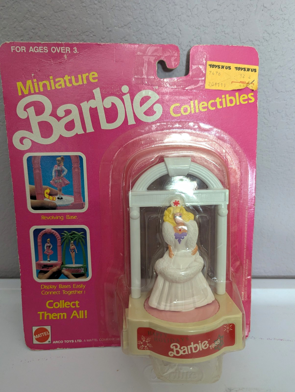Mattel Miniature Barbie Collectibles Happy Holidays Barbie 1988