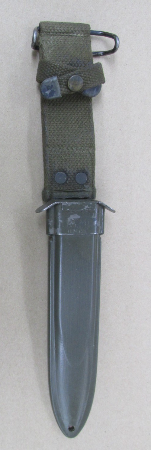 Genuine WW2 U.S. M8 Scabbard for M3 Fighting Knife / M1 Carbine Bayonet BM Co  C