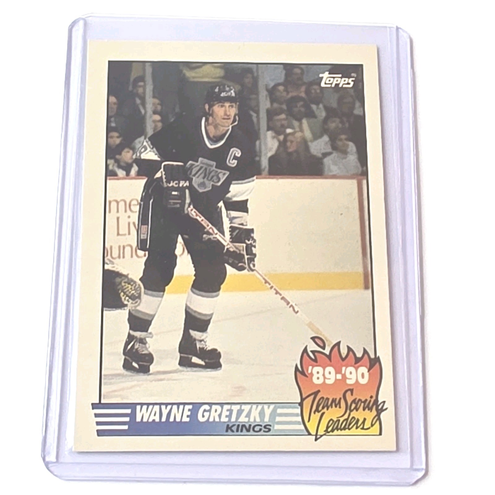 WAYNE GRETZKY 1990-91 TOPPS #12 1989-90 LEADERS EX/NM LA Kings Card