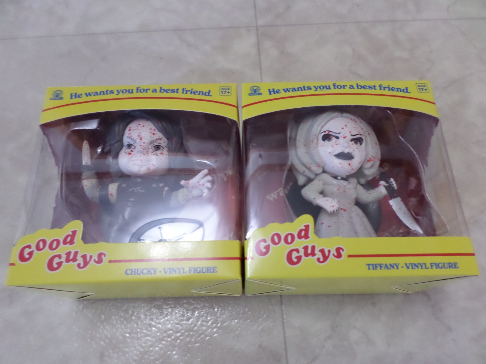 Chucky & Tiffany Variants Good Guys Vinyl Figure 4.7 Inch Universal Studios NEW