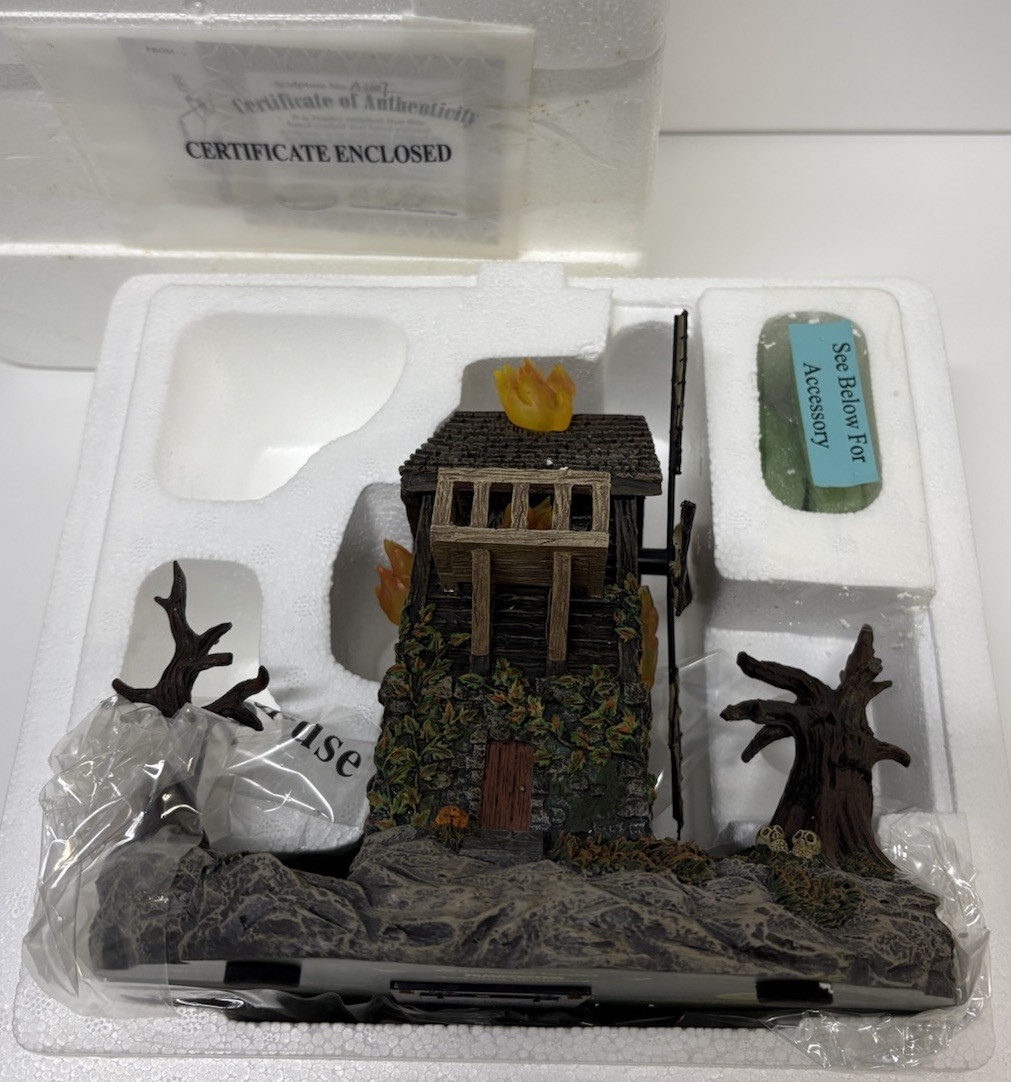 Hawthorne Village Universal Monsters Frankenstein’s Burning Windmill WITH COA