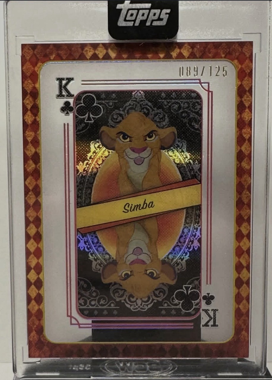 Disney Topps 2025 Mint Simba Playing Card 89/125