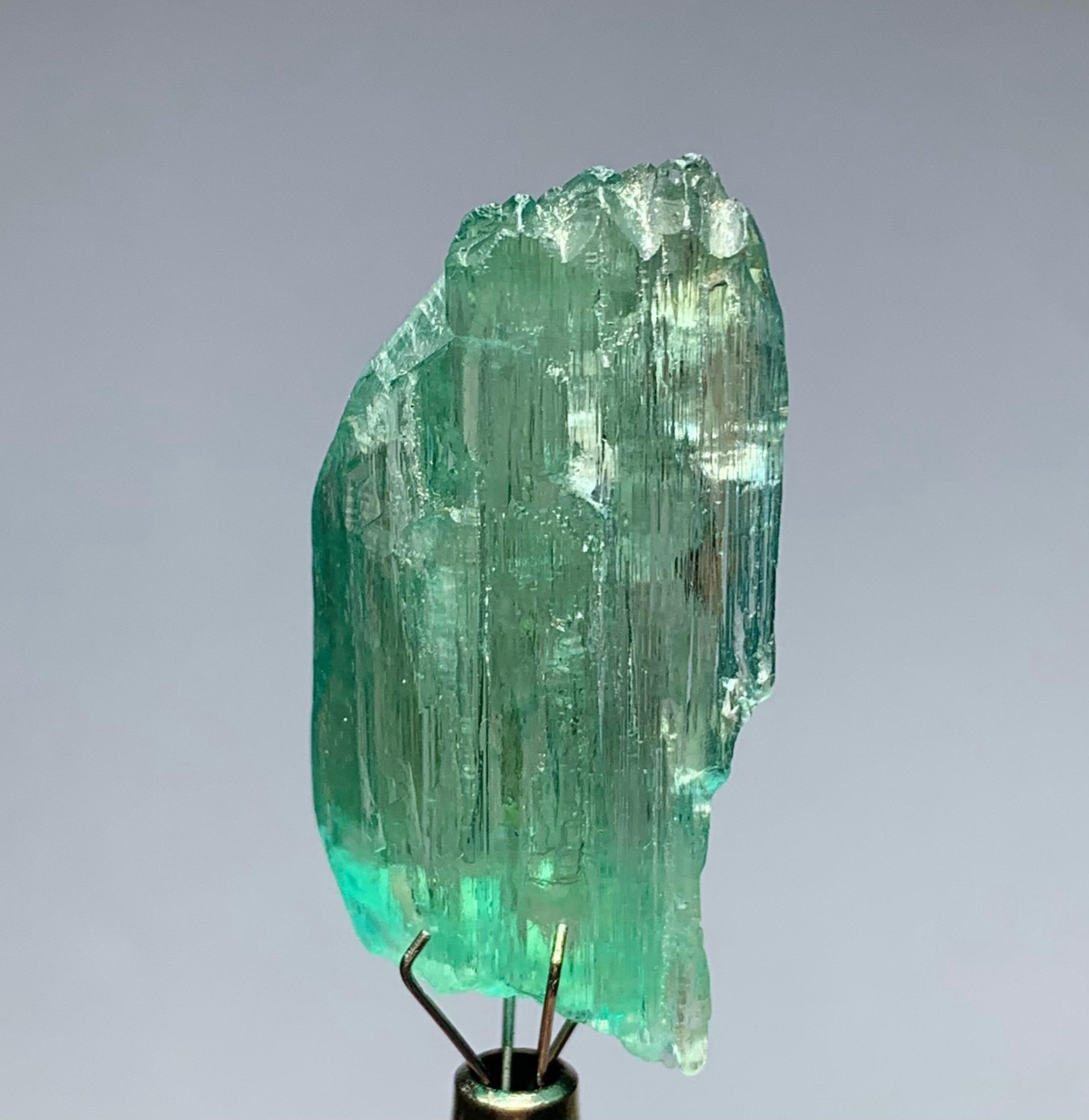 38 CTS Hiddenite Green Kunzite Crystal From Afghanistan