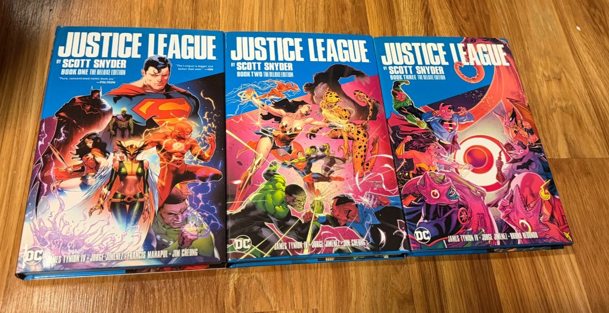 Justice League by Scott Snyder Deluxe Edition 3-HC Lot Vols. 1 2 3 Death Metal