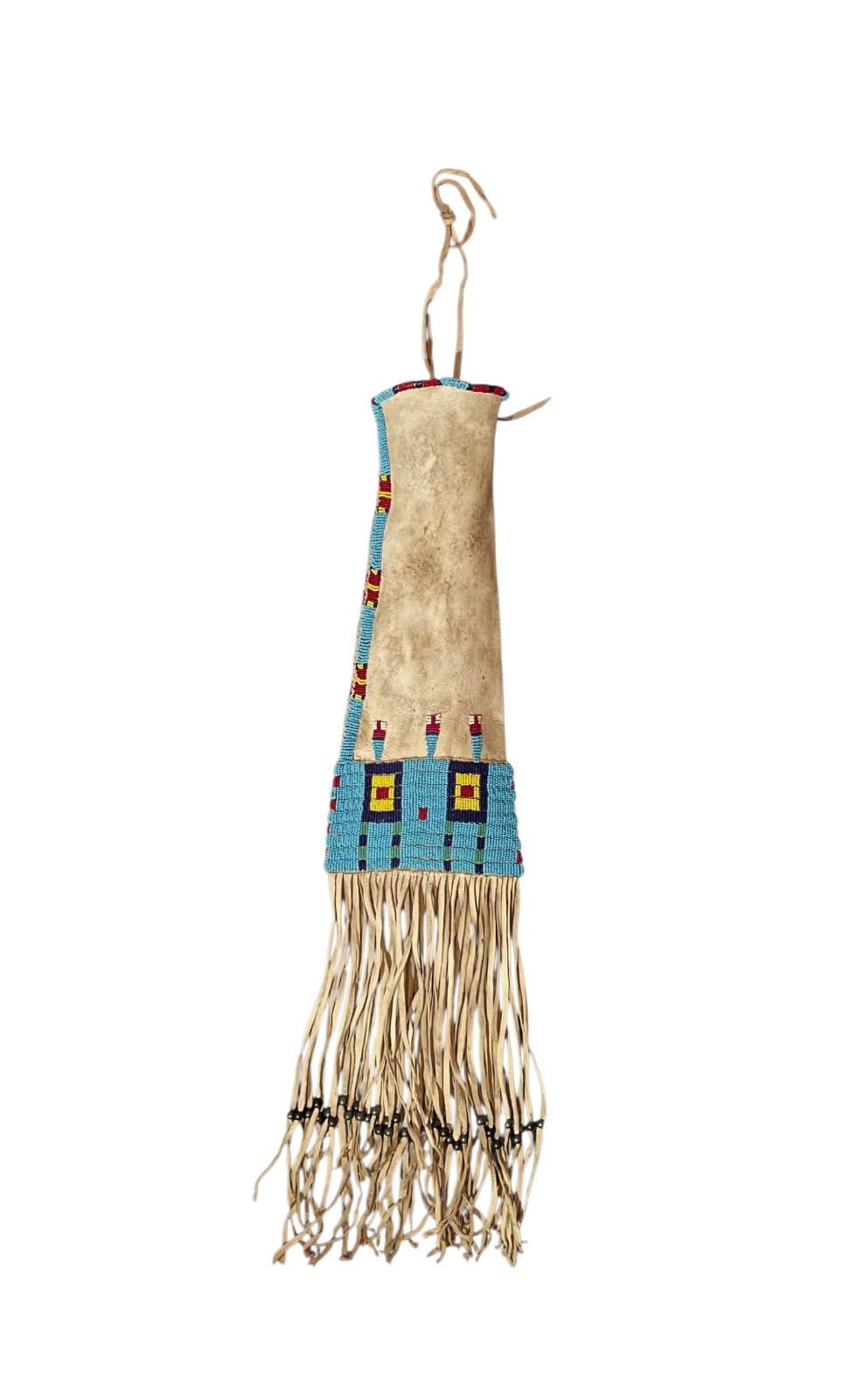 Handmade Lakota Sioux Native American Style Beaded Tobacco bag Hide Pipe bag