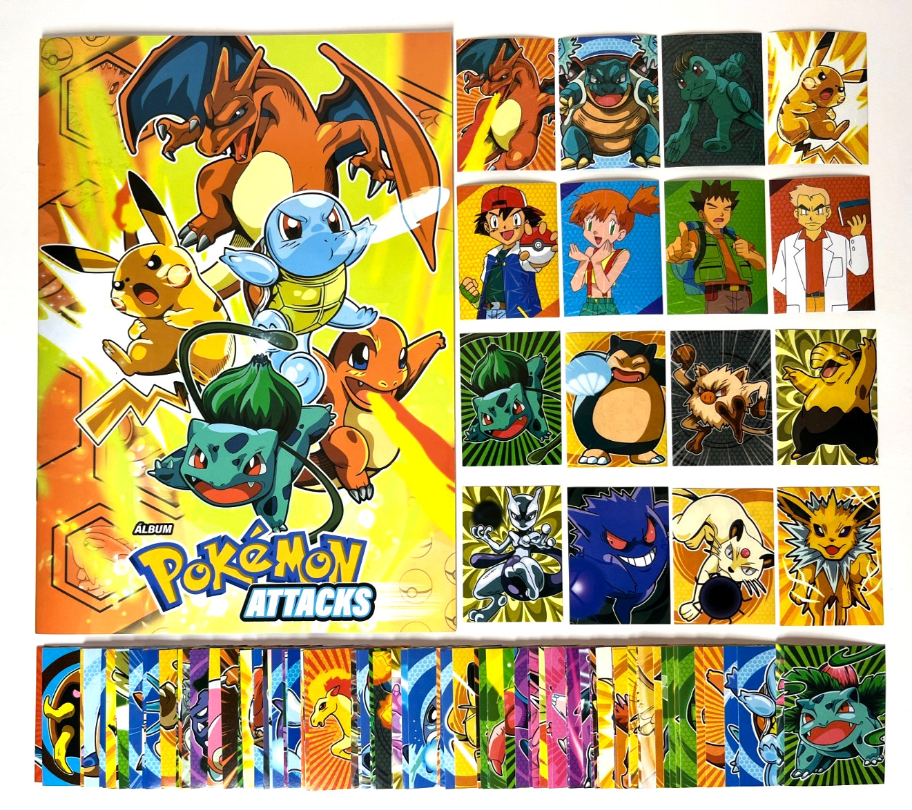 2024 ALBUM POKEMON KANTO ATTACKS + Full Set 156/156 Stickers Peru CHARIZARD
