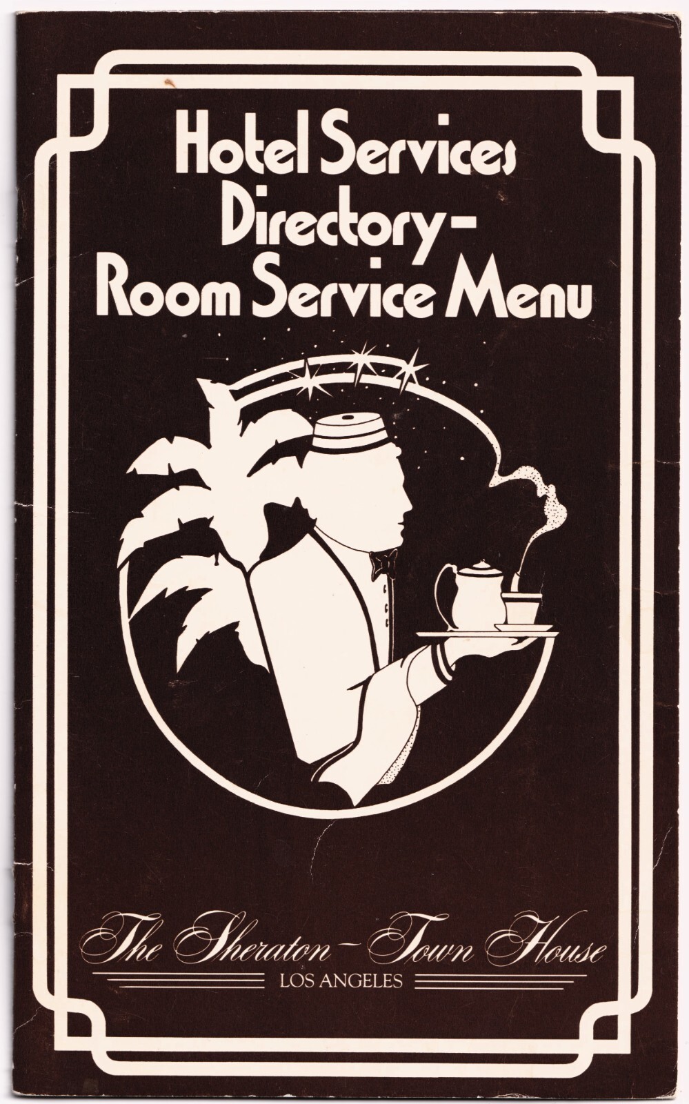 Vintage Sheraton Town House Hotel Directory Room Service Menu Los Angeles 1980s