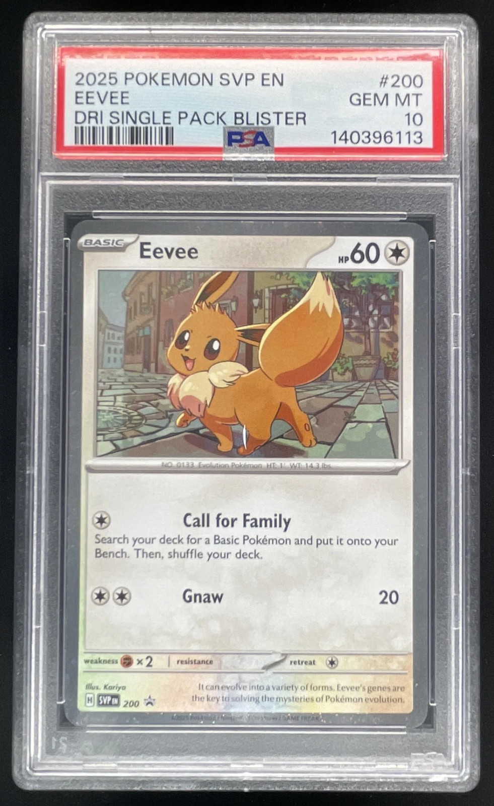 Pokemon SV Black Star Promos #200 Eevee Cosmos Holofoil 2024 PSA 10