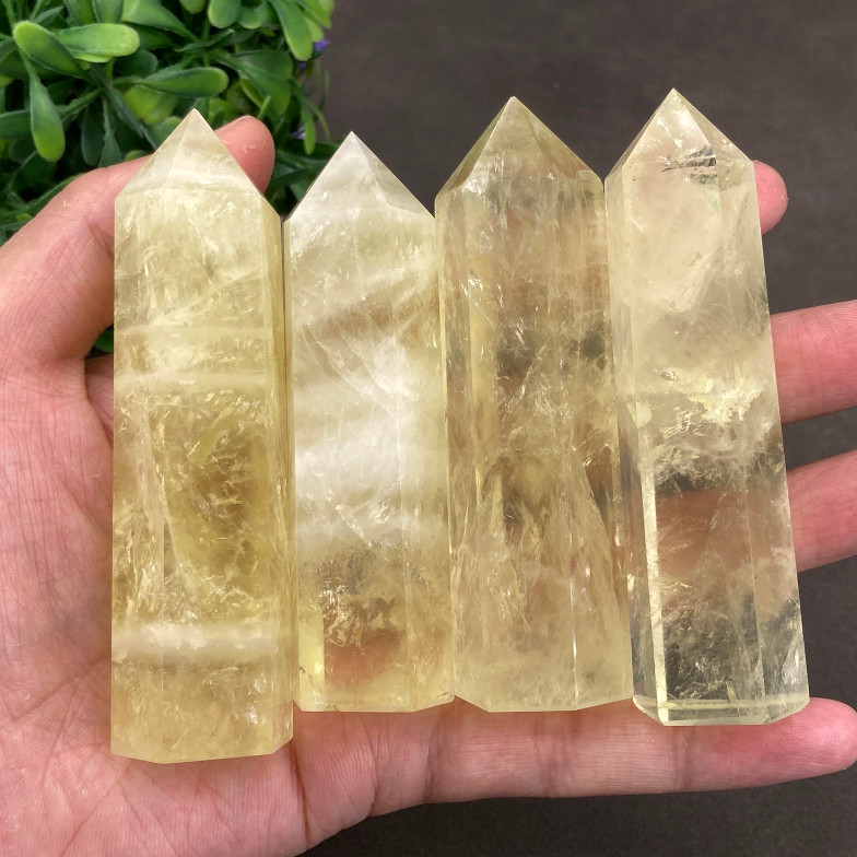 AAA+ Grade Citrine Tower Point Citrine Obelisk Wand, Healing Crystal ,Home Decor