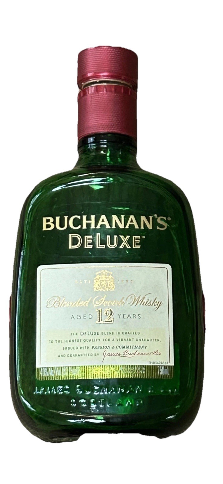 Buchanan\'s Deluxe Aged 12 Year Old  Blended Scotch Whisky Bottle 750ml EMPTY