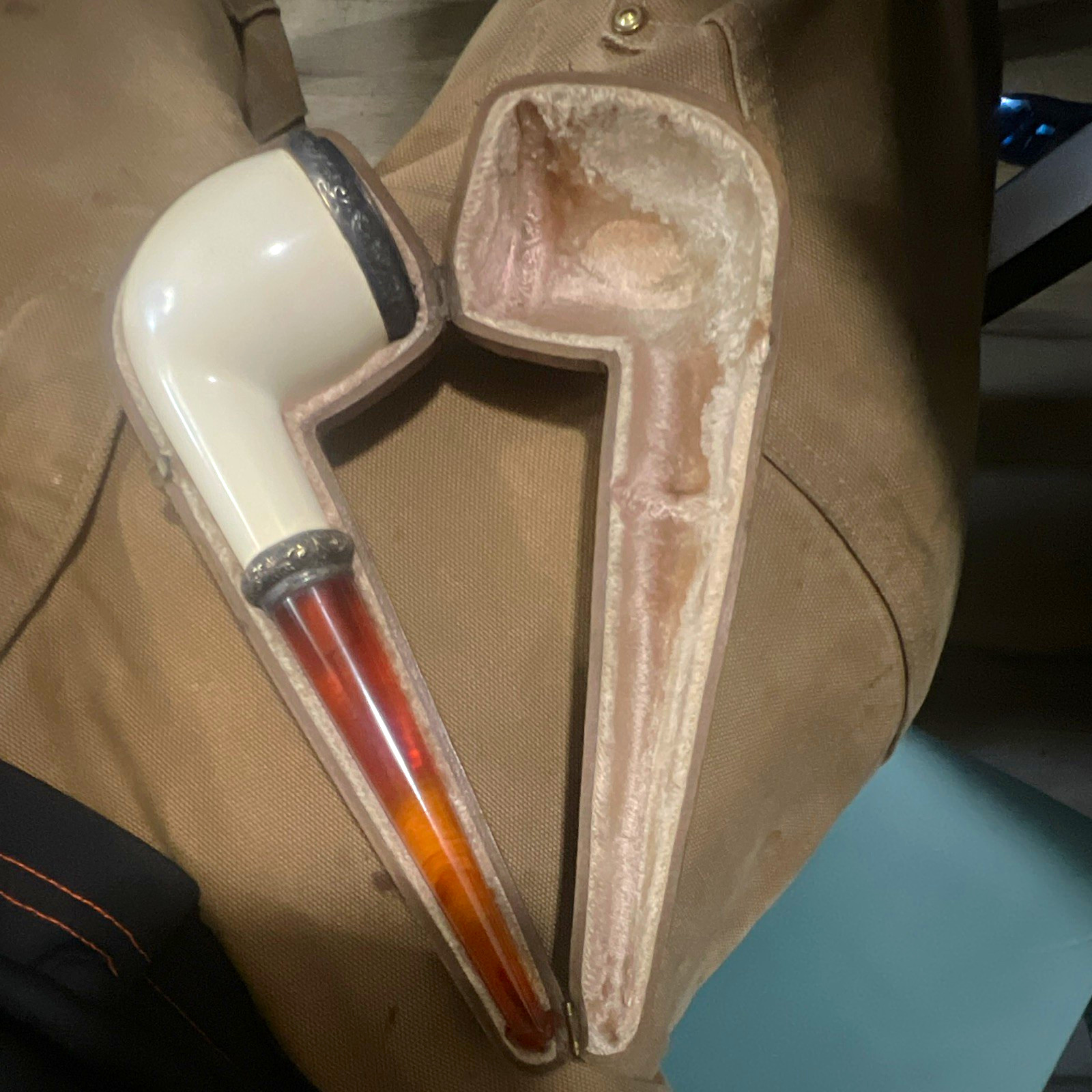 Meerschaum Tabacco pipe sterling 