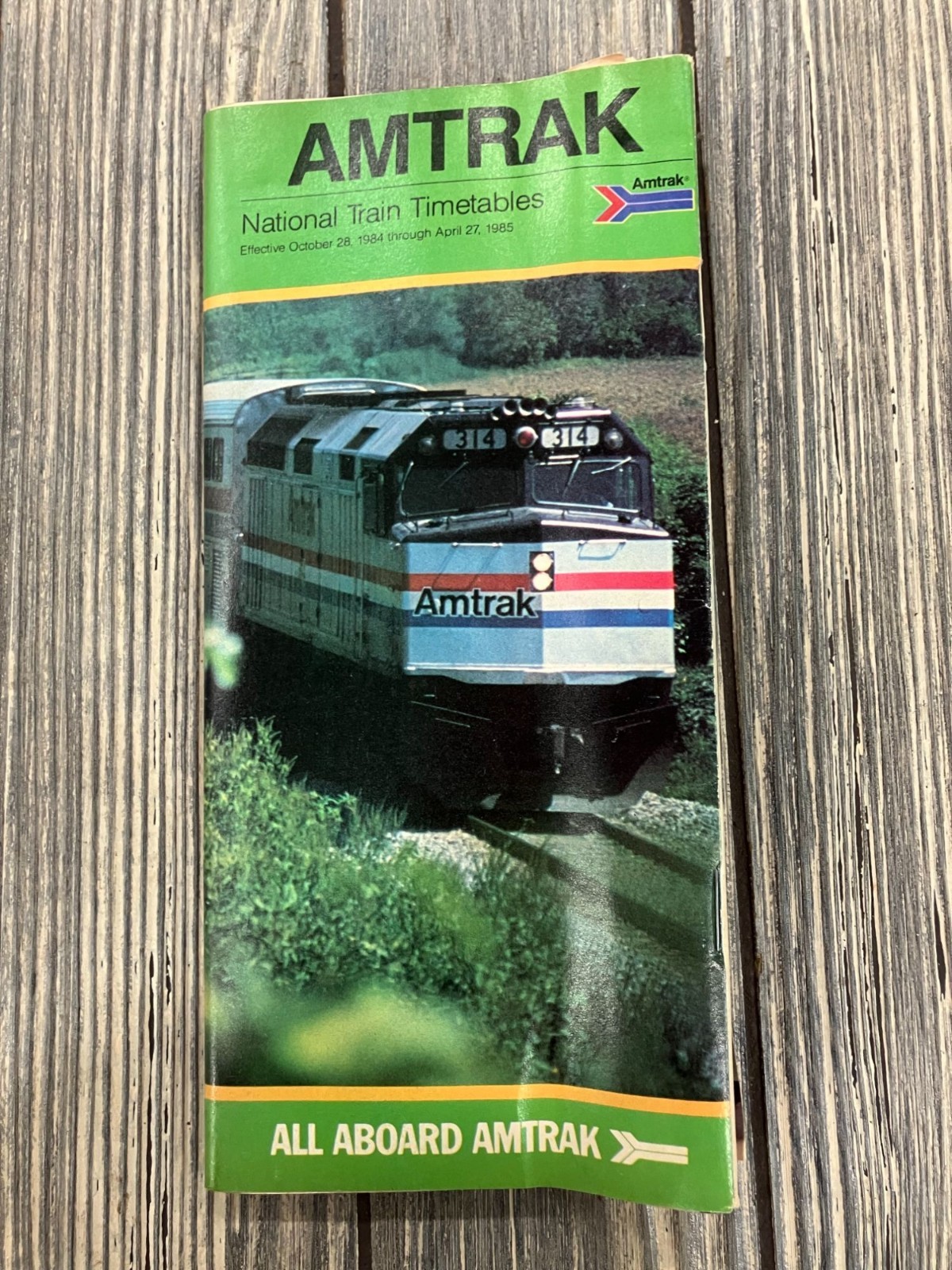 Amtrak National Train Timetables Brochure 1984-1985 All Aboard Amtrak Collectibl