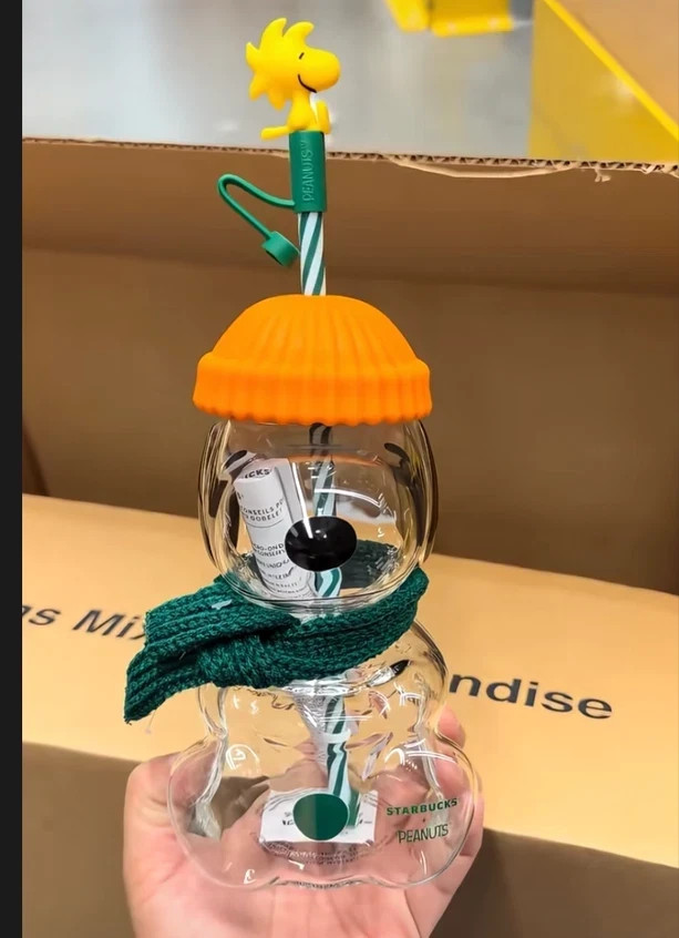 HOT HOT 2026 Snoopy x Starbucks Glass Cold Cup Limited Edition Drink Cup