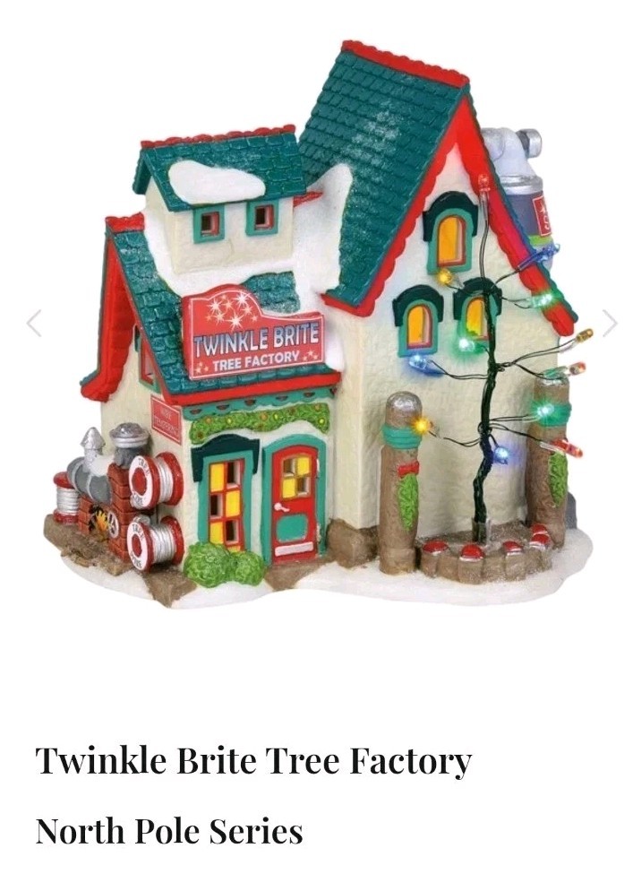 RARE Dept 56 TWINKLE BRITE TREE FACTORY #6000612 North Pole Series NIB SEALED
