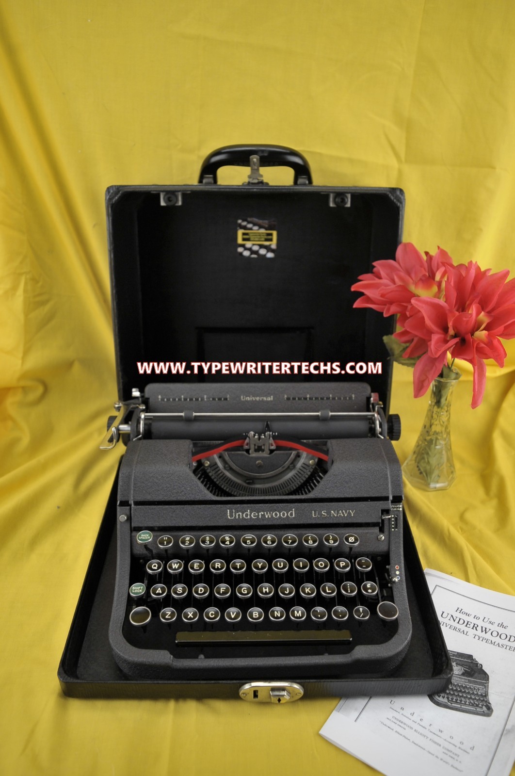 Professionally Restored 1942 WWII US Navy Radio Morse Code Underwood Typewriter