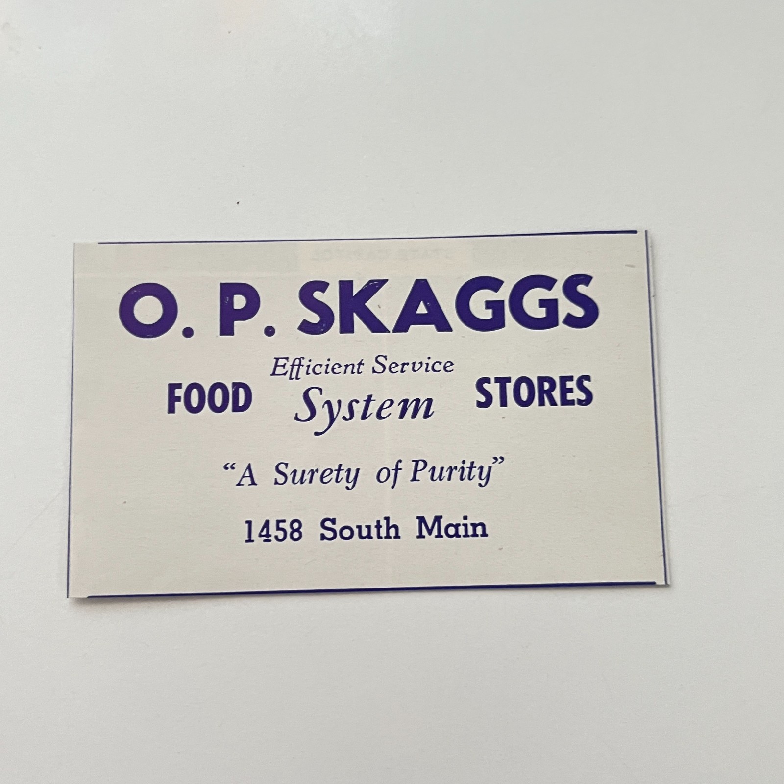 OP Skaggs Food Stores Efficient Service System 1458 S Main 1950 UT Ad TAK1-S13